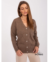 Ažūrinis megztinis, rusvas
